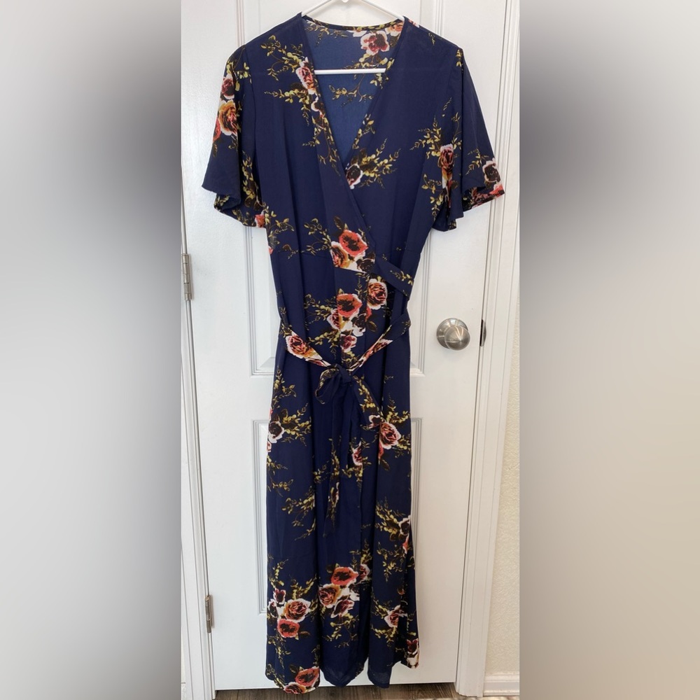 Floral Maxi Wrap Dress